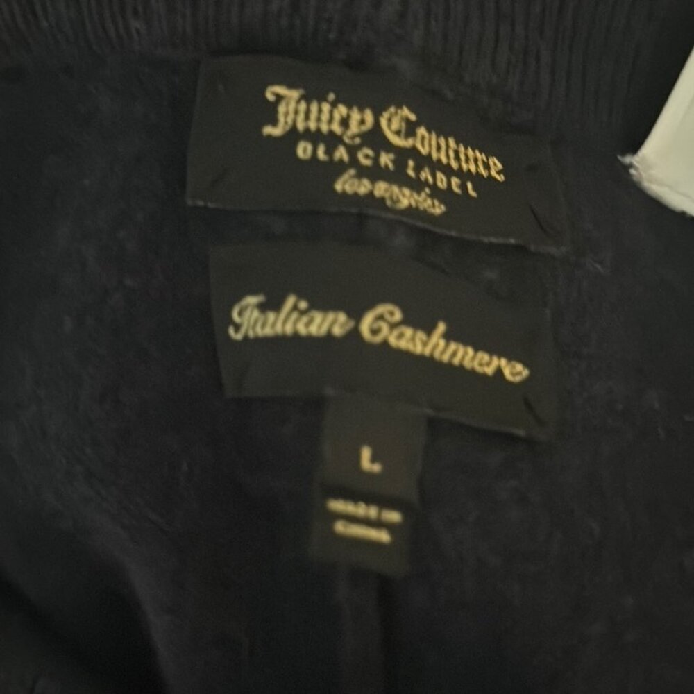 Juicy Couture Cashmere 100% Blue Red  Drawstring Track Pants Soft - Picture 5 of 5